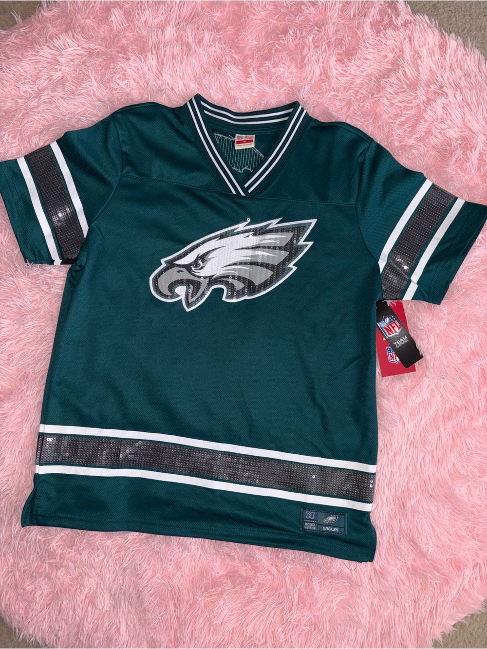 NWT Sequin Eagles Jersey